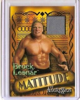   WW AGGRESSION Brock Lesner EVENT USED RING MAT Card MATITUDE/WRESTLING