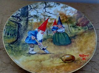 LEGENDS OF THE GNOMES BIRTHDAY PLANTING RIEN POORTVLIET GNOME PLATE
