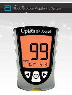 Medisense Optium Xceed Glucose Monitor+Lancing Device+ guide book, NO 