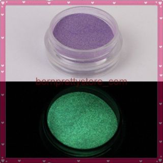 Purple Pigment Glow in The Dark Powder For Make Up Nail Art Acrylic 