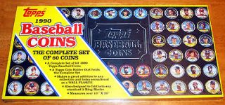 Topps 1990 Complete Set of 60 Baseball Coins (New Factory Sealed box)