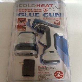 ColdHeat Freestyle Cordless Glue Gun + 50 sticks + 2 rechargeable 