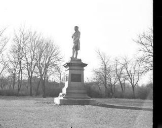 4x5 NEG. Statue of Burns Garfield Park Chicago 1955