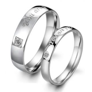 Classic Titanium Matching Ring Couple Promising Pair Wedding Bands 