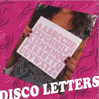 200 DISCO GLITTER Iron On Transfer Letters for T Shirts, 5P 0061