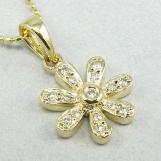 Sydney Evan DAISY FLOWER Diamond Necklace Gold Jewelry