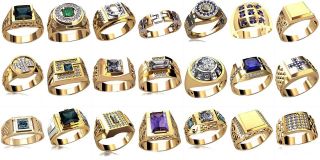 WAX PATTERNS mans rings casting jewelry molds #m8