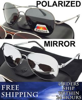 AVIATOR Sunglasses 2 PAIR Gun Metal POLARIZED & Silver CHP MIRROR 