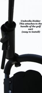 Golf Cart Umbrella Holder Fits 3 wheel push pull carts