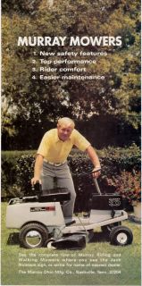 1972 Jack Nicklaus Murray 30 Riding Lawn Mower print ad