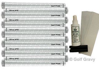 13 Golf Pride Tour Wrap 2G White Standard Grips .600 + FREE Kit