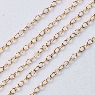 Classic 14k Gold Filled Bulk Chain 1mmx2mm link By Foot