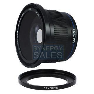 40x Soft Fisheye Wide Angle Lens with Macro for Canon Rebel T3i T3 