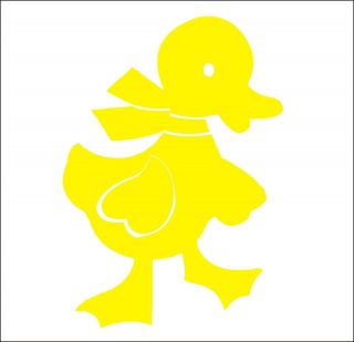 10 x Duck with bow Tile transfer stickers kitchen bathroom.