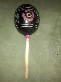 MARACA HAND CARVED PAINTED IN GUATEMALA