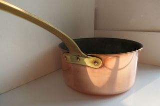 Vintage big copper brass Tagus chef Sauce Pan Cookware D18.5cm H 8 