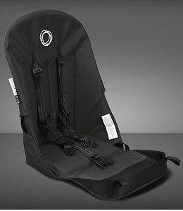 NEW BUGABOO FROG STROLLER CANVAS SEAT FABRIC 5 POINT HARNESS BLACK