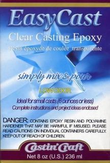 EasyCast Clear Casting Epoxy Enamel Resin 8 oz Mix,Self Doming EZ to 