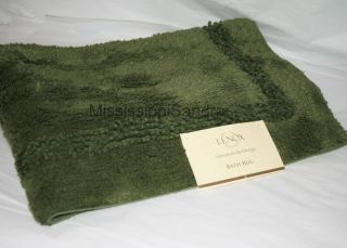   Bath Mat Solid Dark GREEN Forest Bamboo Cotton Rug Moss Landing