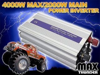 New MTN Gearsmith 4000W Peak/ 2000W Watts 12V DC to AC Power Inverter 