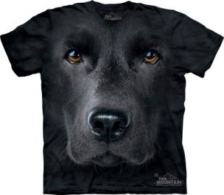 THE MOUNTAIN BLACK LAB DOG LABRADOR FACE T SHIRT XXL