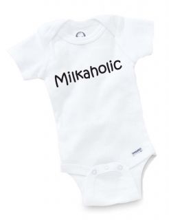 Milkaholic Baby Clothing Shower Gift Geek Funny Cute Unique Breast 