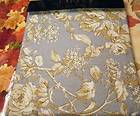   LAUREN BEAUTIFUL FLORAL PAISLEY SHOWER CURTAIN BLUE BROWN IVORY NEW
