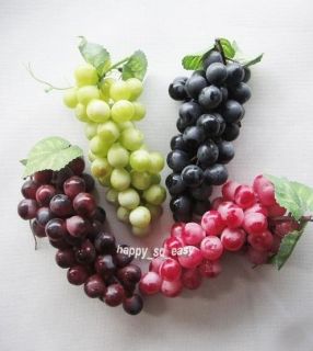 1pcs Lifelike Artificial Grapes Cluster Home Garden Decor Fake Fruit 