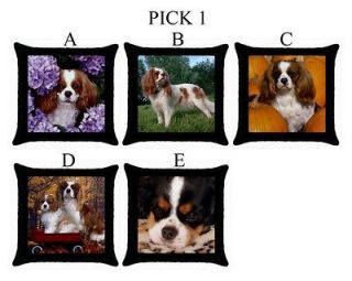  King Charles Spaniel Dog Puppy Puppies A E Throw Pillow Case #PICK 1