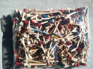 BULK GOLF TEES   FACTORY SURPLUS/OVERST​OCK 1000 PCS (BY WEIGHT)