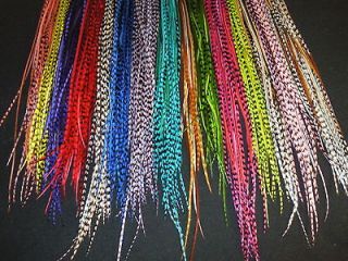 105 BEADS & TOOLS INCLUDED ALL GRIZZLY FEATHER HAIR EXTENSIONS KIT 