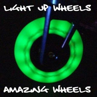 Scooter Wheels x2 100mm LED Light Emitting PU incl bearings + Check 