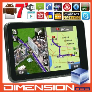 New Model 7 Capacitive GPS Navigation+Android 4.0 HDMI Tablet 1GHz+3G 