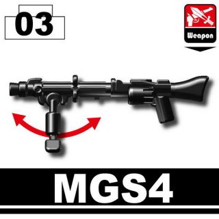 Black MG42 German Machine Gun w/ ammo compatible w/ minifig Custom 
