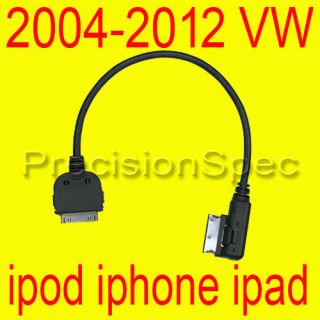 VW RCD510 RCD310 RNS510 MEDIA IN MDI AUX INPUT IPOD IPHONE 4s CABLE 