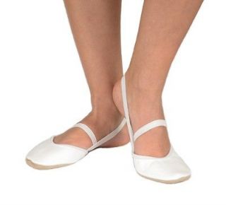 Leather Gymnastic toe shoes Leder Gymnastik kappen schläppchen white 