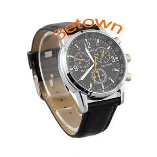 New Fashion Style Leather Band Mens Concise Design Wrist Watch C2001