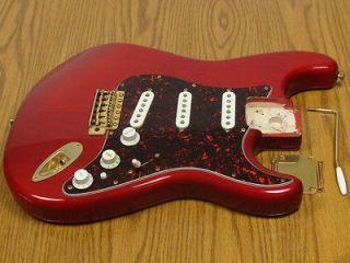 LOADED 1998 Fender Deluxe Players Strat BODY Stratocaster Crimson 