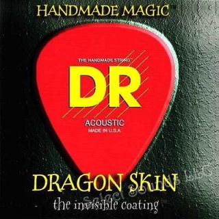 DR Dragon Skin Medium 12 54 Acoustic Guitar Strings (DSA 12)