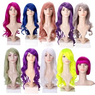   Cosplay Wigs Costume Theater Wardrobe Hair Assorted Styles & Colors