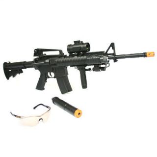 M16 Fully Semi Automatic Airsoft Rifle BB 240+ Fps Gun Air Soft W 