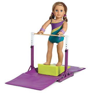   GIRL McKENNA BALANCE BEAM & BAR SET AG Gym Doll Mat Gymnastics