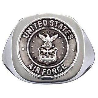 FRANKLIN MINT  U.S. Air Force Sterling Silver Ring   USAF   Size 13