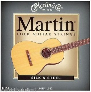 Martin Folk Guitar Silk and Steel Acoustic Strings M130 