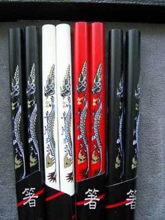 HAIR STICKS chopsticks Traditional GOLD Red Black White Dragon 