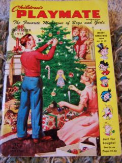   Dec 1955 Childrens Play Mate magazine paper doll Fern Bisel Peat