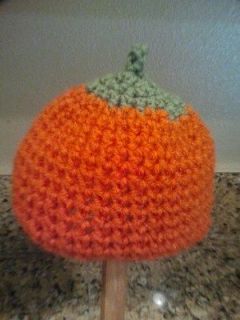 Baby Beanie, Crochet Pumpkin Hat, New Born Halloween Pumpkin Costume