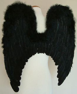   Large BLACK Feather Angel wing for kids of 10+ yrs or teen/adults BM3L