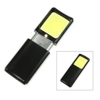 LED Lighted Pocket 3x Magnifier Amber Contrast Lens Blue Blocker 