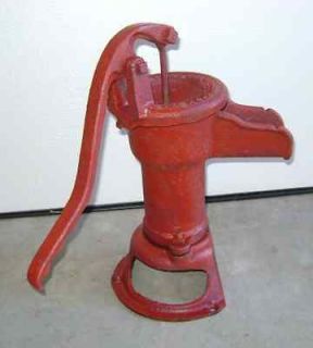 Vintage Hand Water Pump Wl Davey Pump Co. Primitive Red Country Farm 